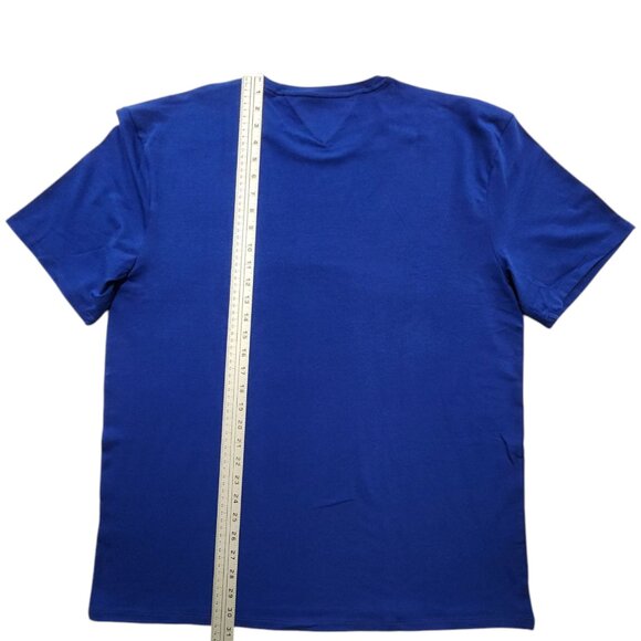 Men's Tommy Hilfiger Slim Fit T-Shirt Short-Sleeve Blue 2XL - Picture 5 of 8